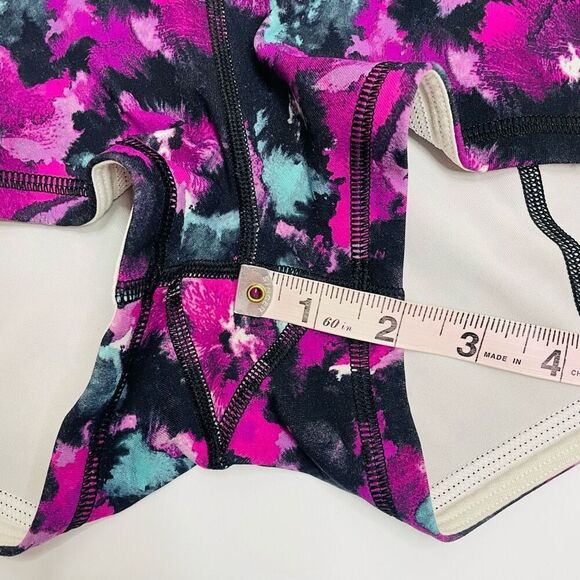 Lululemon Wunder Short 2" Mini Midnight Bloom Black Deep Fuschia Athletic Shorts - Picture 8 of 9